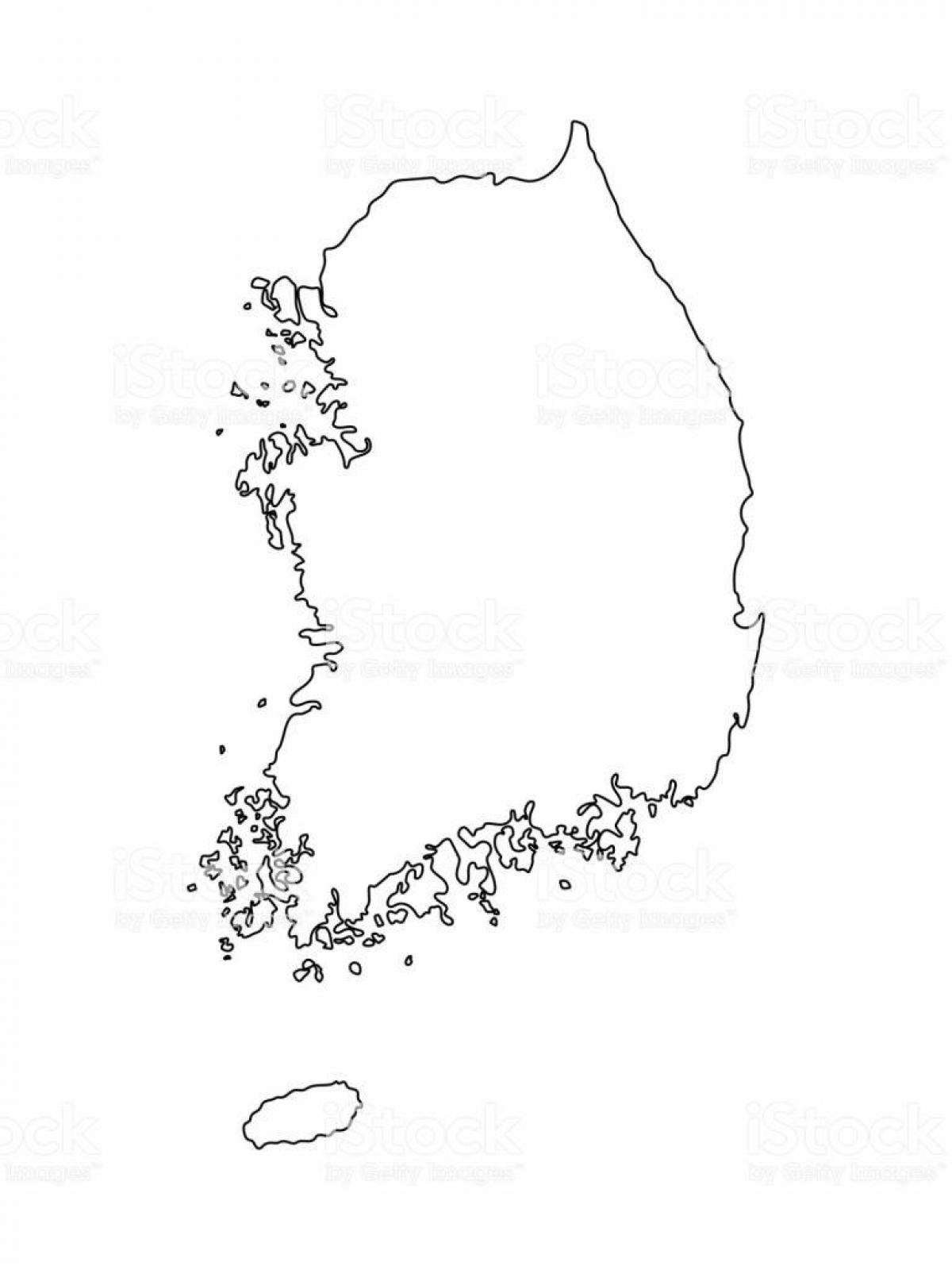 Leere Südkorea (ROK) Karte