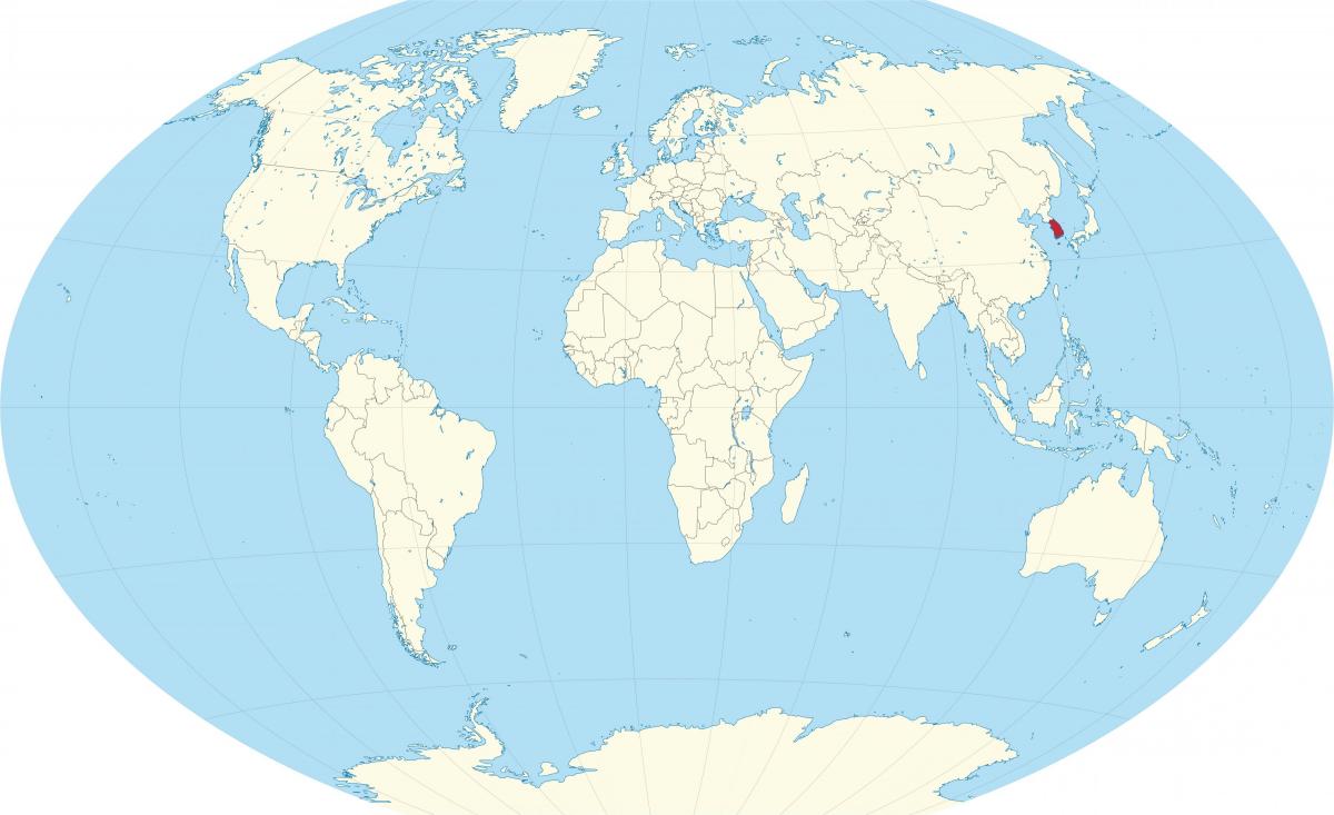 Südkorea (ROK) Position auf der Weltkarte